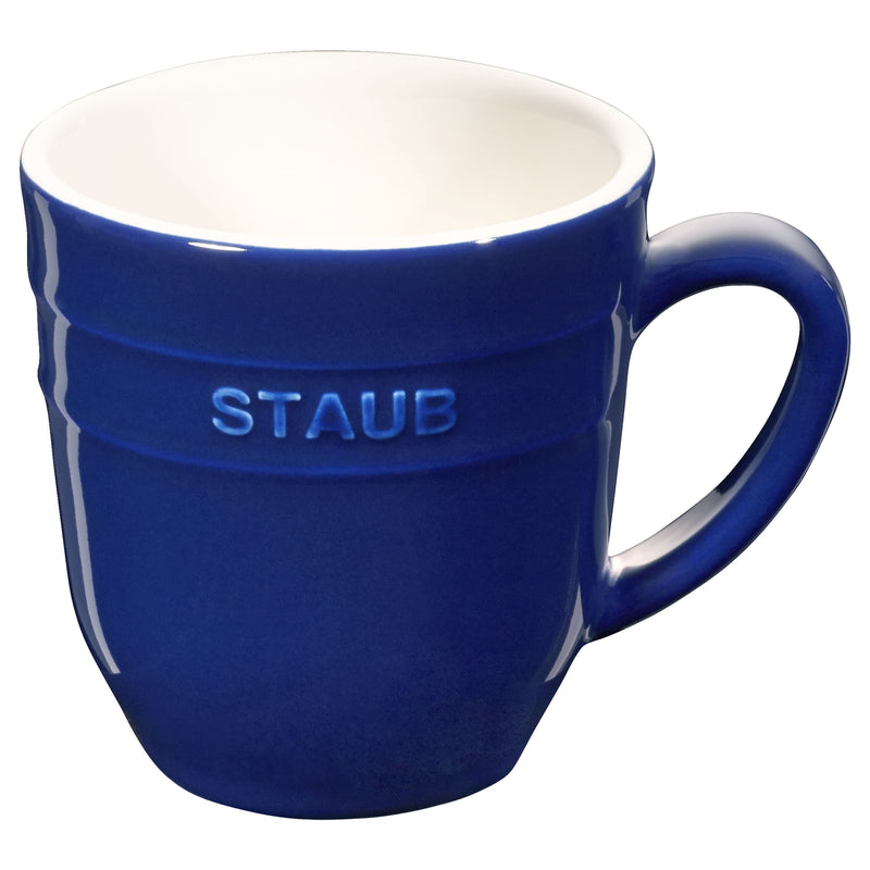STAUB Ceramique Ceramic Round Mug, Dark-Blue