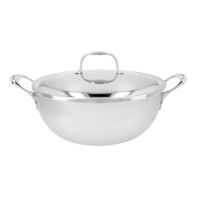 DEMEYERE Atlantis 7 4.8 L Round Saucier and Sauteuse With Double Walled Lid, Silver
