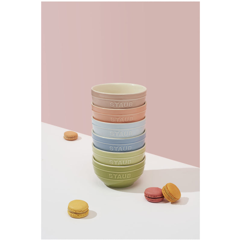 STAUB Ceramique 6 Piece Ceramic Bowl Set in Macaron Colours, Mixed Colours
