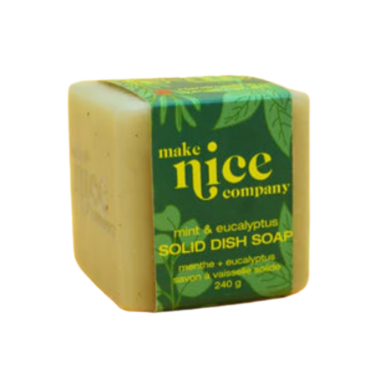 Solid Dish Soap - Mint and Eucalyptus (Make Nice Soap Company)