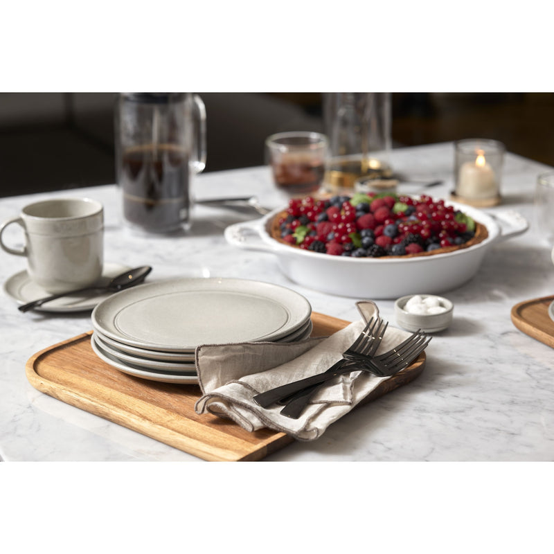 STAUB Dining Line 20 Cm Ceramic Round Plate Flat, White Truffle