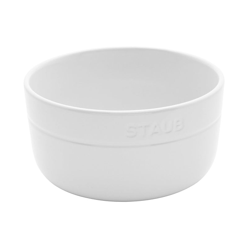 STAUB Dining Line 4 Piece Ceramic Bowl Set, White