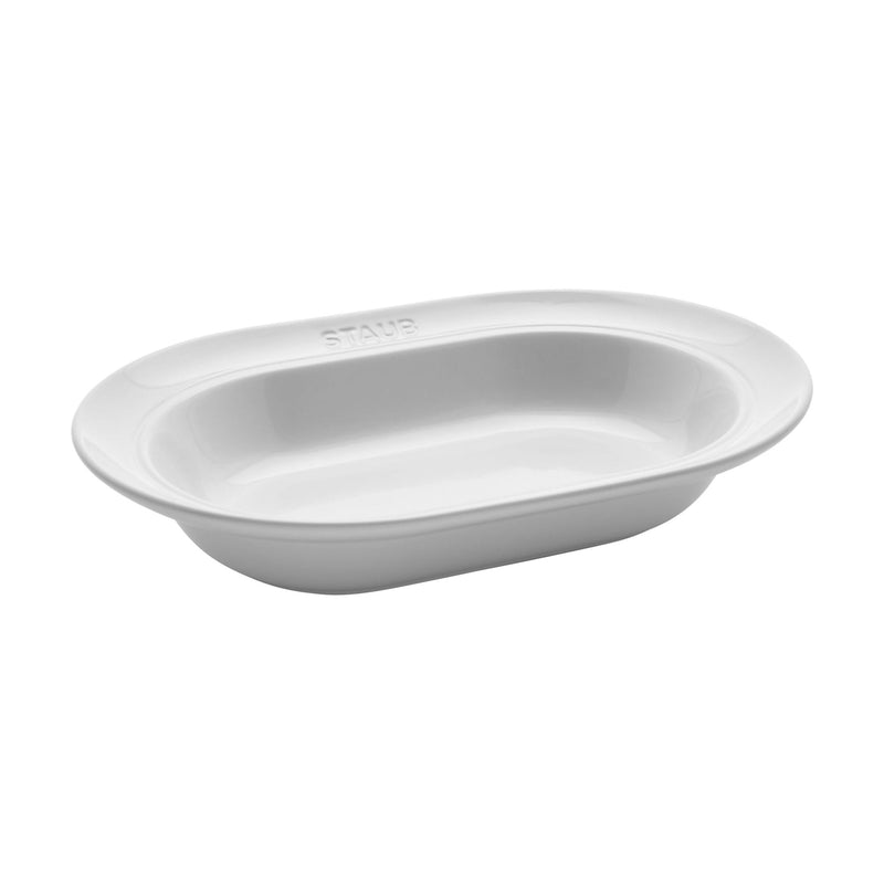 STAUB Dining Line 26 Cm Ceramic Oval Serving Dish, White