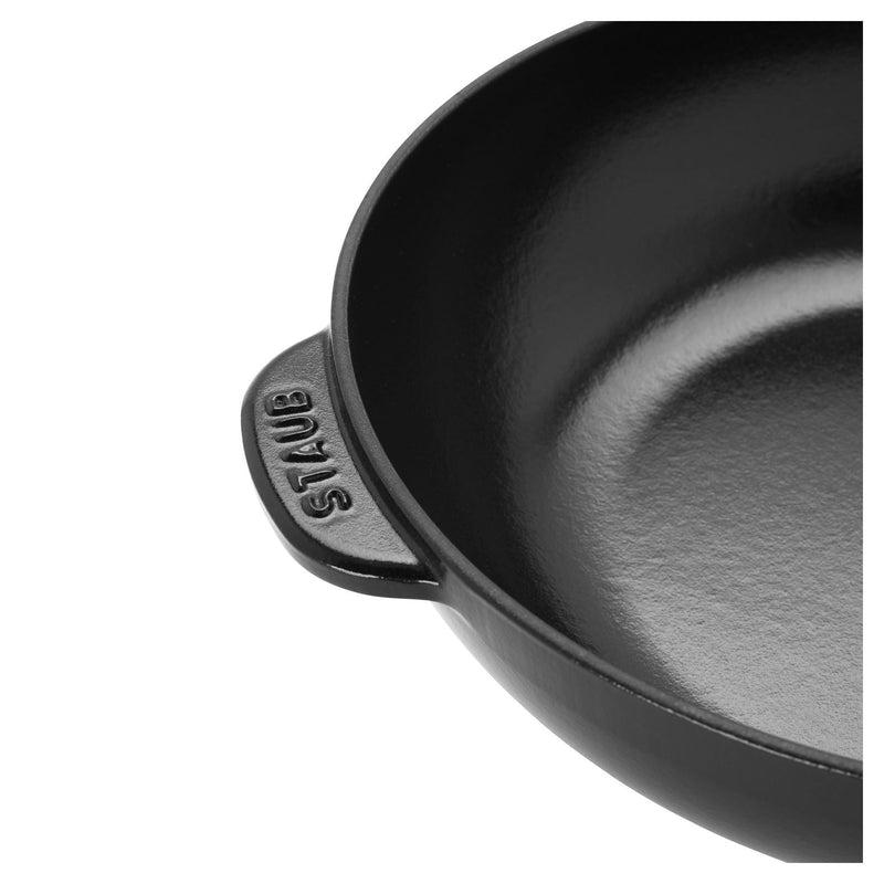 STAUB Pans 26 Cm / 10 Inch Cast Iron Daily Pan With Glass Lid, Black