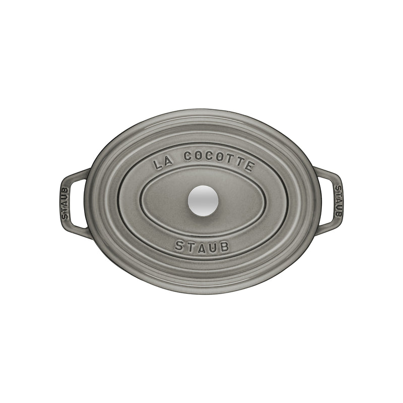 STAUB La Cocotte 6.75 L Cast Iron Oval Cocotte, Graphite-Grey (Visual Imperfections - B STOCK)