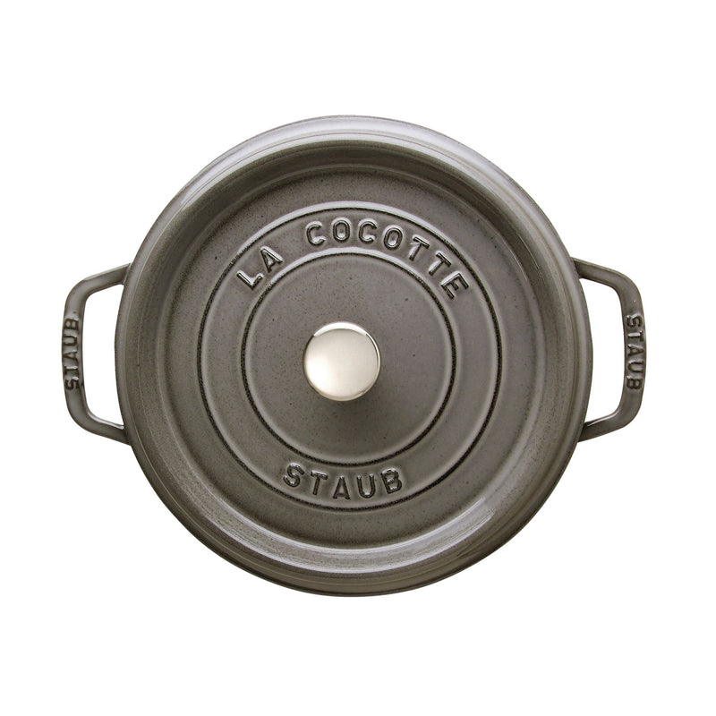 STAUB La Cocotte 3.8 L Cast Iron Round Cocotte, Graphite-Grey