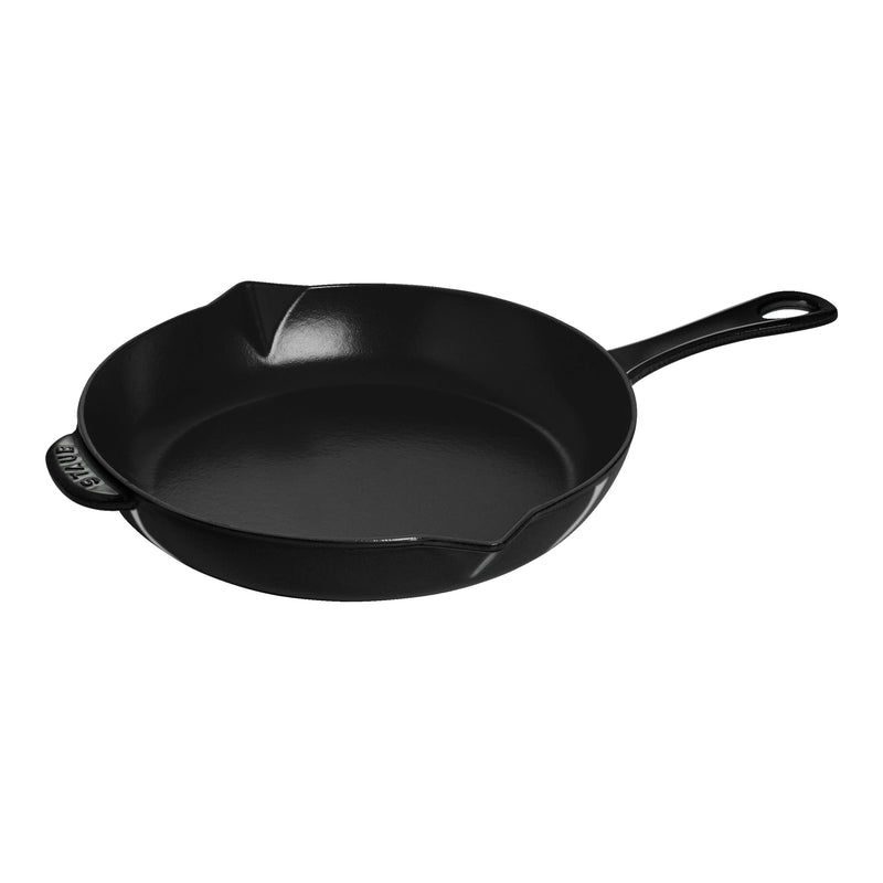 STAUB Pans 26 Cm / 10 Inch Cast Iron Frying Pan, Shiny-Black