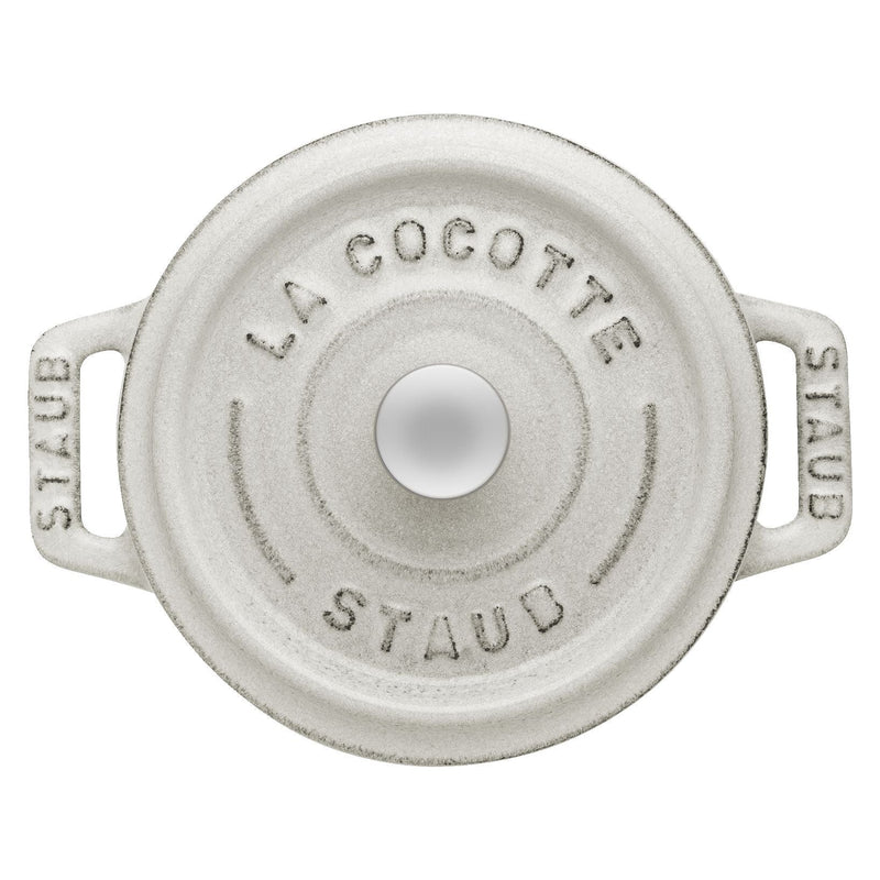 STAUB La Cocotte 250 Ml Cast Iron Round Mini Cocotte, White Truffle