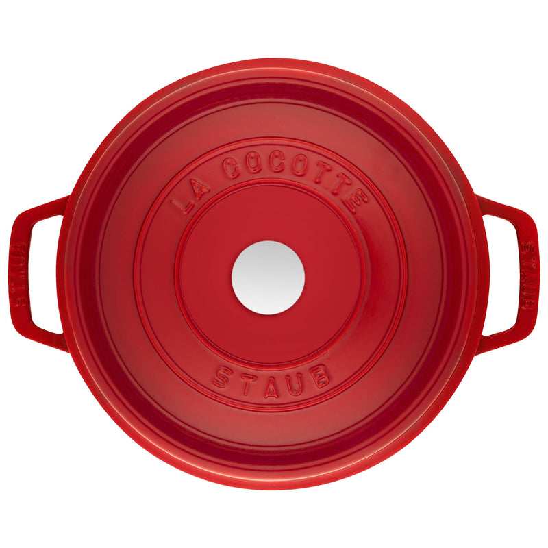 STAUB La Cocotte 4.75 L Cast Iron Round Tall Cocotte, Cherry (Visual Imperfections - B STOCK)