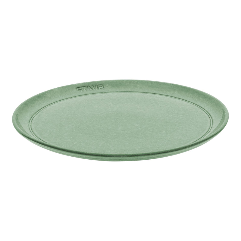 STAUB Dining Line 26 Cm Ceramic Round Plate Flat, Sage