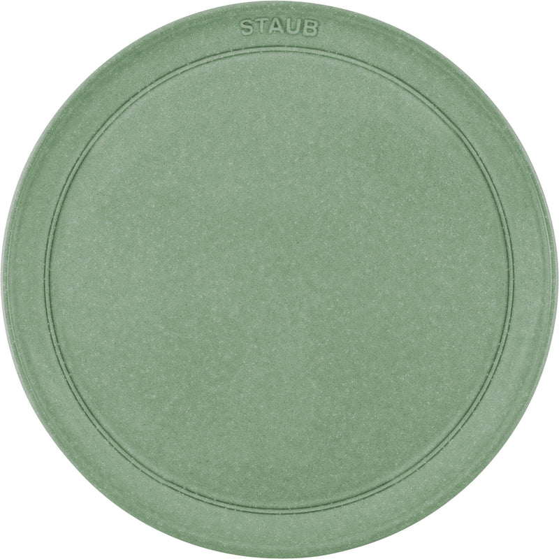 STAUB Dining Line 26 Cm Ceramic Round Plate Flat, Sage