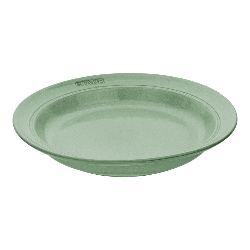 STAUB Dining Line 24 Cm Ceramic Round Plate, Sage