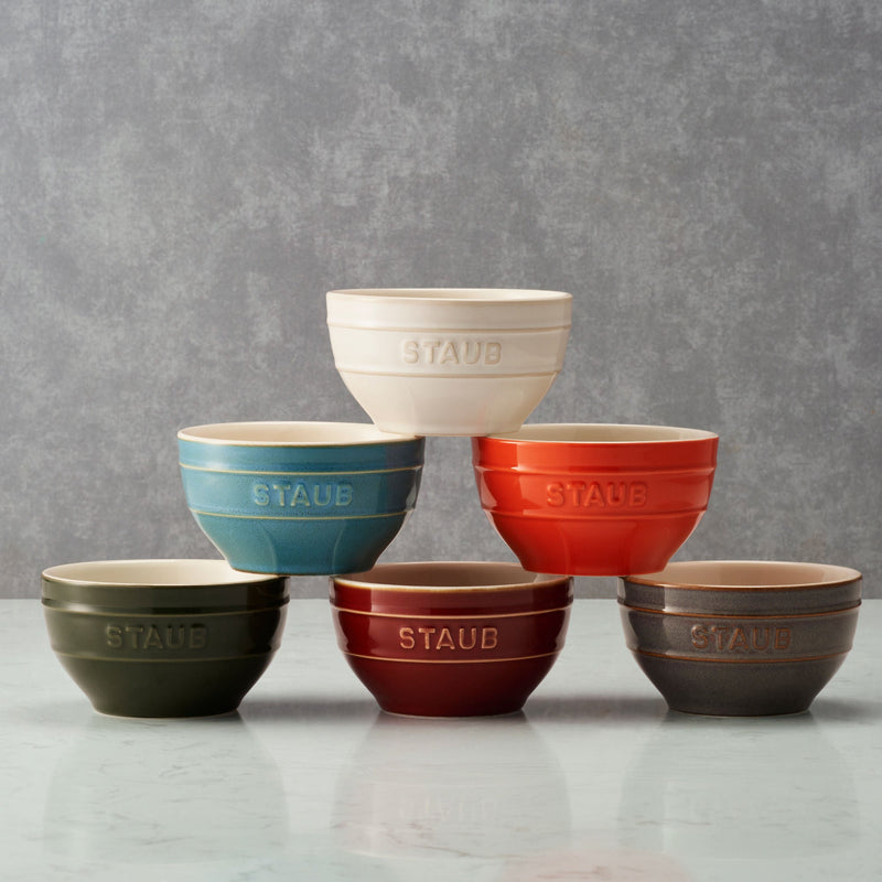 STAUB Ceramique 6 Piece Ceramic Bowl Set, Mixed Colours