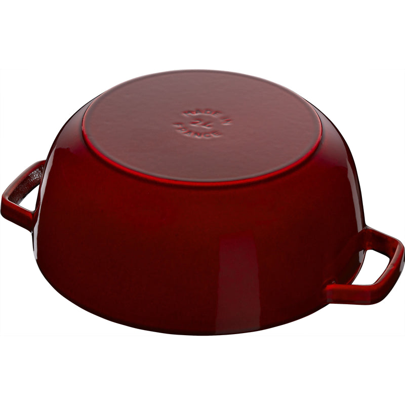 STAUB La Cocotte 4.8 L Cast Iron Round French Oven With Lily Lid, Grenadine-Red