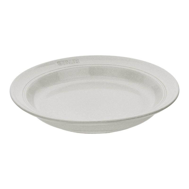 STAUB Dining Line 24 Cm Ceramic Round Plate, White Truffle