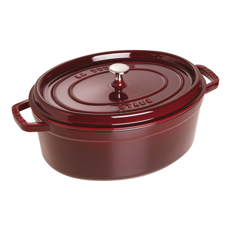 Staub La Cocotte 5.5 L Cast Iron Oval Cocotte, Grenadine-Red (Visual Imperfections - B Stock)