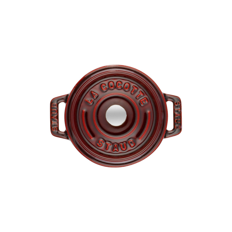 STAUB La Cocotte 250 Ml Cast Iron Round Mini Cocotte, Grenadine-Red