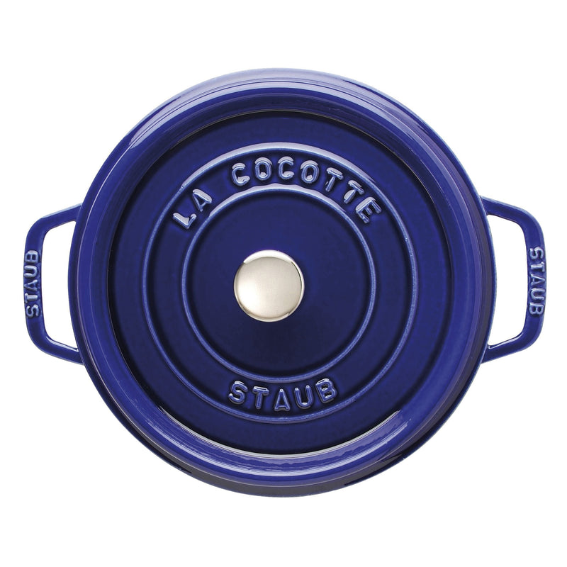 STAUB La Cocotte 6.75 L Cast Iron Round Cocotte, Dark-Blue