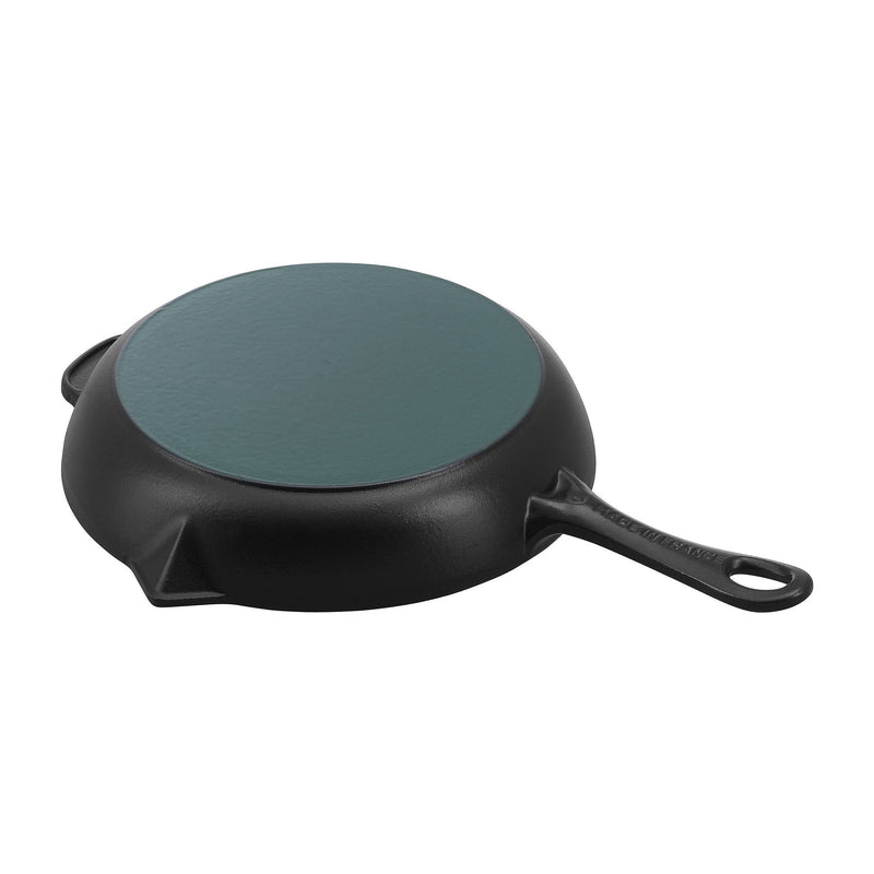 STAUB Pans 26 Cm / 10 Inch Cast Iron Frying Pan With Pouring Spout, Black
