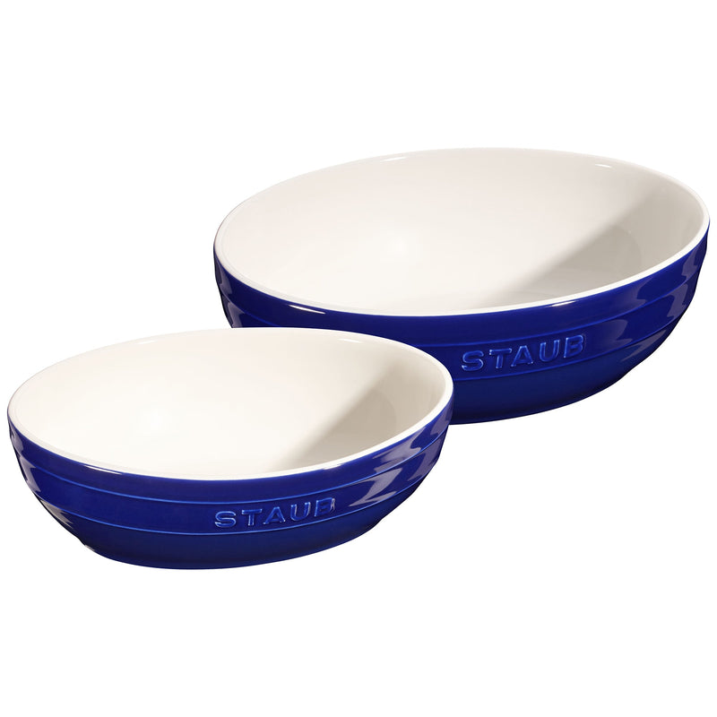 STAUB Ceramic Oval Multibowl Set Blue