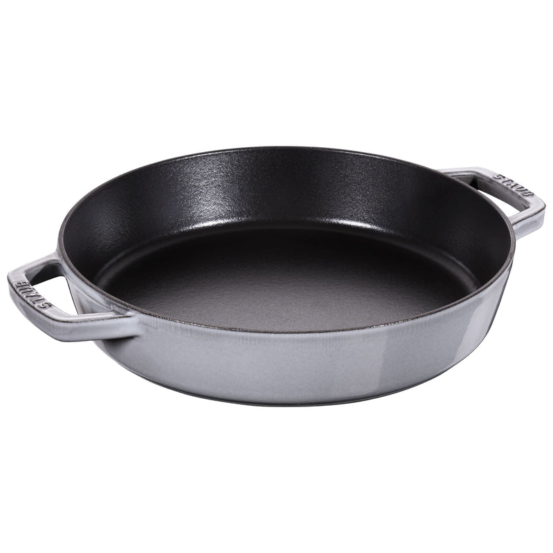 STAUB Pans 26 Cm/10 Inch Cast Iron Frying Pan, Graphite-Grey (Visual Imperfections - B STOCK)