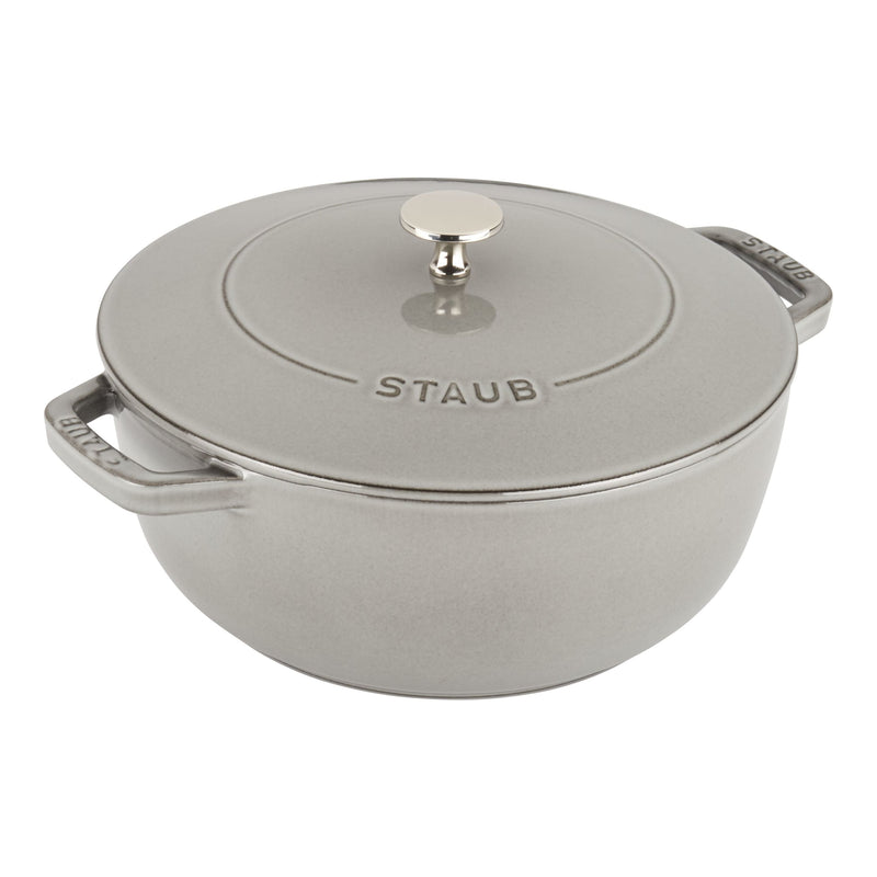 STAUB La Cocotte 3.6 L Cast Iron Round French Oven, Graphite-Grey