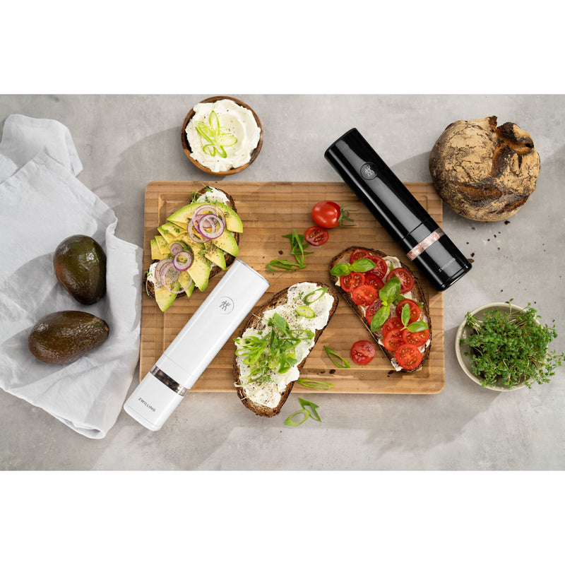 ZWILLING Enfinigy Electric Salt and Pepper Mill Set, Rechargeable, 2 Piece