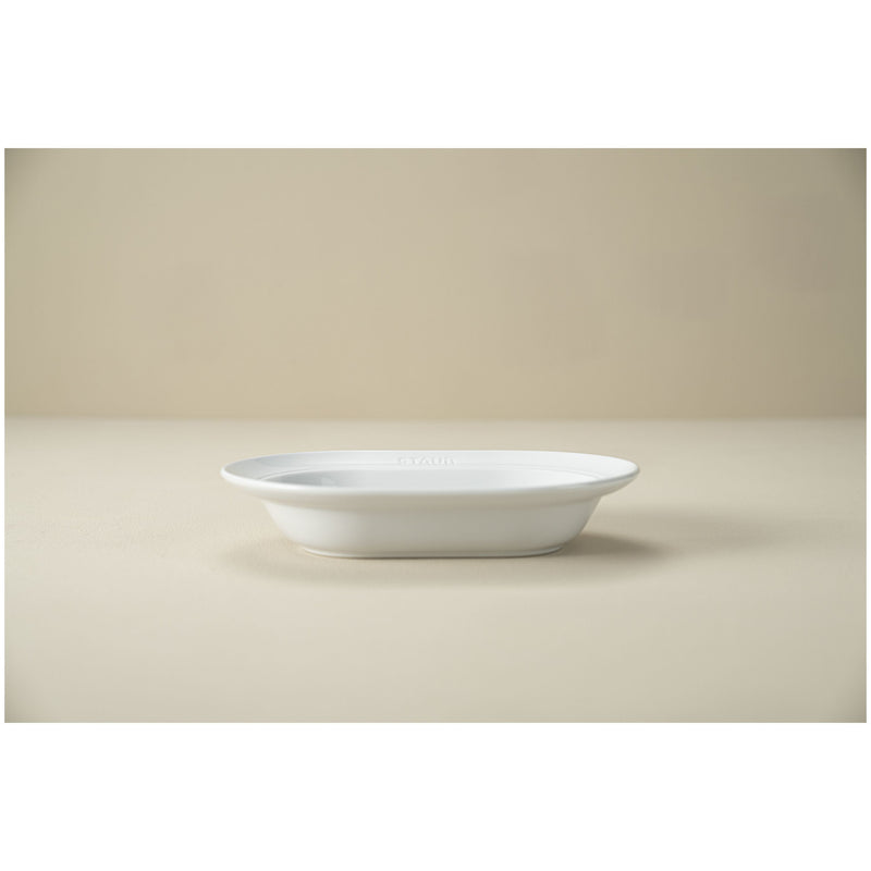 STAUB Dining Line 26 Cm Ceramic Oval Serving Dish, White