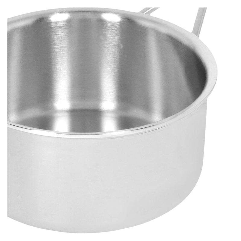 Demeyere Industry 5    2.2L 18/10 Stainless Steel Round Sauce Pan with Lid, Silver