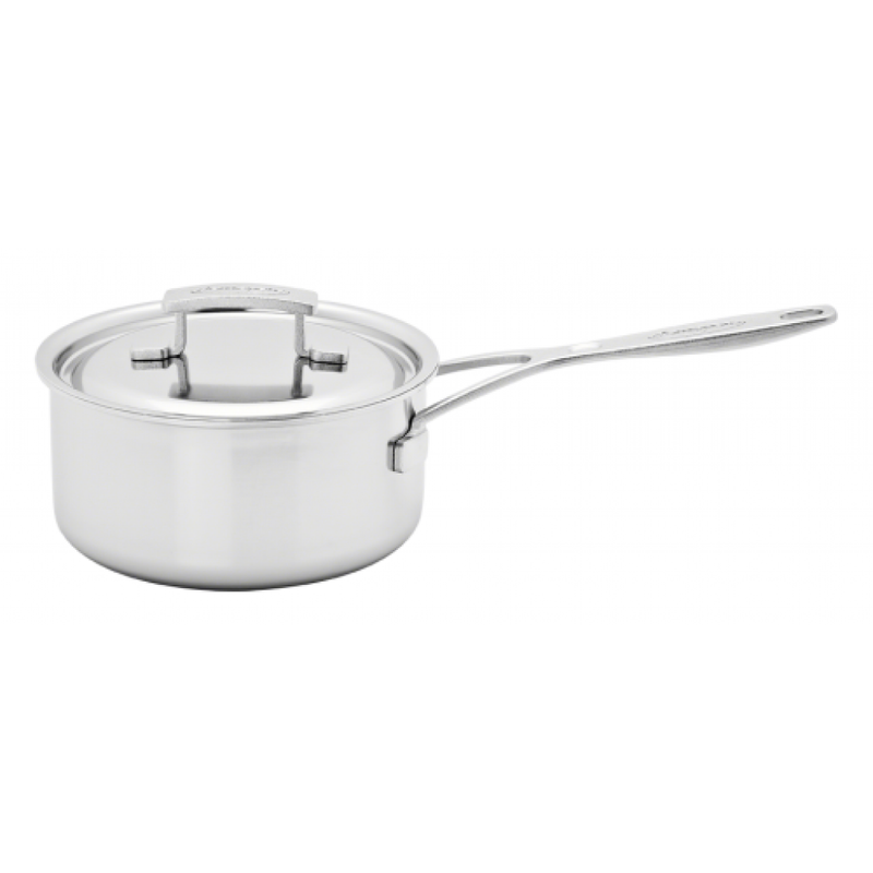 Demeyere Industry 5    2.2L 18/10 Stainless Steel Round Sauce Pan with Lid, Silver